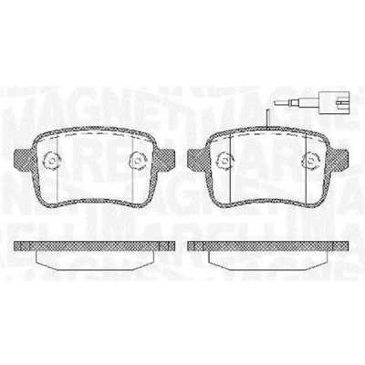 Bilde av MAGNETI MARELLI 363916060129 Bremseklosser med integrert slitasjesensor ALFA ROMEO: Giulietta Hatchback