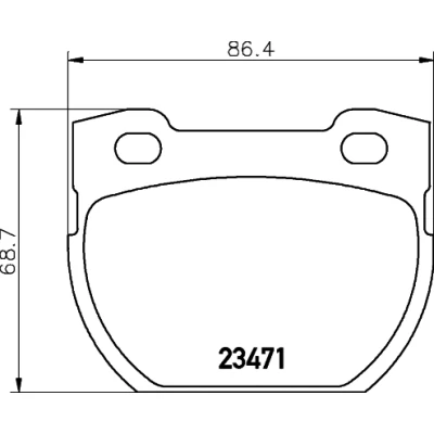Bilde av HELLA 8DB 355 019 231 Bremseklosser ikke klargjort for slitasjeindikator LAND ROVER: Defender Pick up, SUV