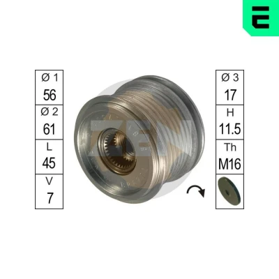 Bilde av ERA ZN5461 Frihjul Dynamo MERCEDES BENZ: E Klasse Sedan, T modell, C modell