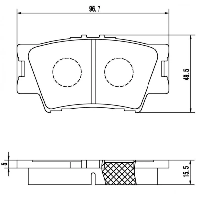 Bilde av MAPCO 6890 Bremseklosser bakaksel ikke klargjort for slitasjeindikator TOYOTA: RAV4 III SUV, Camry VI Sedan, LEXUS: RX II