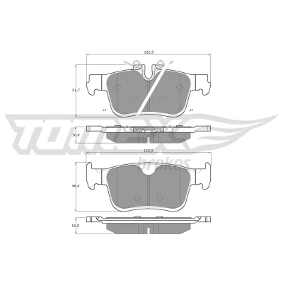 Bilde av Bremseklosser sett TOMEX Brakes TX 18 872