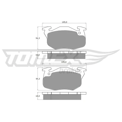 Bilde av TOMEX brakes TX 10 35 Bremseklosser framaksel RENAULT: Super 5 Hatchback, 20