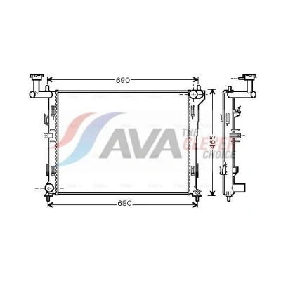 Bilde av PRASCO HYA2179 Radiator Aluminium 600 448 16 Kjøleribber loddet