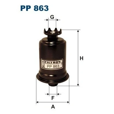 Bilde av FILTRON PP 863 Drivstoffilter ledningsfilter MITSUBISHI: PAJERO 2, GALANT 5 Stufenheck, COLT 3, TOYOTA: Camry III Sedan, Stasjonsvogn