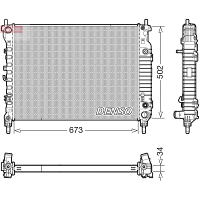 Bilde av DENSO DRM20124 Radiator 673 516 34