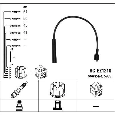 Bilde av NGK 5903 Pluggledninger 4 MAZDA: 323 F 6