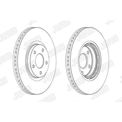 Bilde av JURID 562465JC Bremseskiver 320 28 5 114,3 ventilert belagt uten skruer NISSAN: Qashqai / Qashqai+2 I, Juke