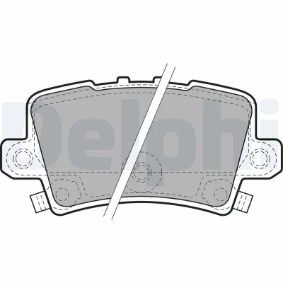 Bilde av DELPHI LP1971 Bremseklosser med akustisk slitasjevarsel antihyle blikk tilbehør HONDA: CIVIC 8 Hatchback,