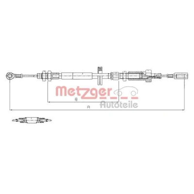 Bilde av METZGER 1171.7 Bremsekabel foran 1059/761 COFLE CITROËN: Jumper I Flatvogn lastebil/Chassis, FIAT: Ducato II lastebil/Chassis