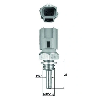 Bilde av MAHLE ORIGINAL TSE 27 Kjølevæsketemperatursensor med tetning VOLVO: XC70 I Cross Country, V70 2, S60 I, MAZDA: 323 F 6, TOYOTA: Land Cruiser Prado 120