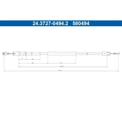 Bilde av ATE 24.3727 0494.2 Bremsekabel 1013 MERCEDES BENZ: Vito Minibuss, Mixto