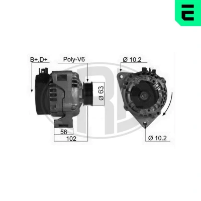 Bilde av Dynamo citroën, fiat, lancia, peugeot, suzuki OE 31400 65G00, 5705 L6, L7