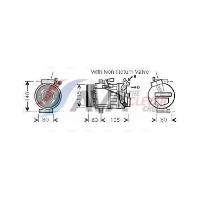 Bilde av Kompressor, klimaanlegg 12V nissan, renault OE 7711497035, 8200720780, 8200869742
