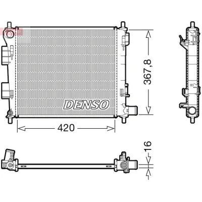 Bilde av DENSO DRM41025 Radiator 420 388 16