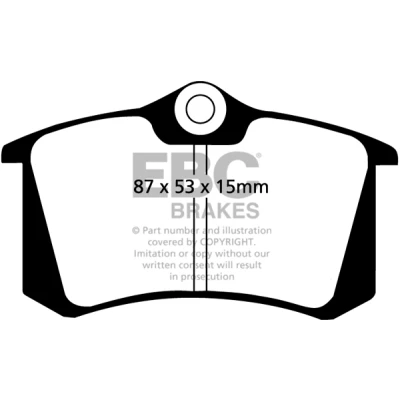 Bilde av EBC Brakes Bremseklosser bakaksel DP4680R AUDI: A4 B8 Avant, A3 Sportback, B7 VOLKSWAGEN: Caddy 3, GOLF 5, 6, SKODA: Octavia 3 Combi
