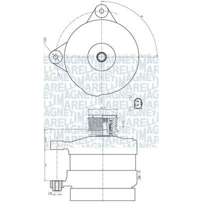 Bilde av MAGNETI MARELLI 063732188010 Dynamo 14V 180A SKODA: Superb II Stasjonsvogn, VOLKSWAGEN: Passat B7 Variant