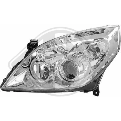 Bilde av DIEDERICHS 1825985 Frontlykter venstre H1, H1/H7, H7 krom, transparent OPEL: Vectra C Caravan, CC