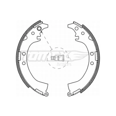 Bilde av TOMEX brakes TX 21 07 Bremsesko bakaksel 228 42 TOYOTA: RAV4 II SUV, Camry III Stasjonsvogn