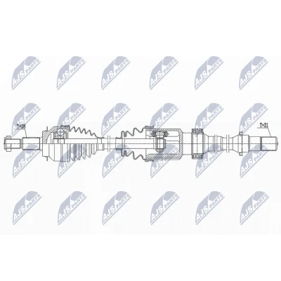 Bilde av Drivaksel mazda cx 3 (dk), Framaksel høyre, 3, FTD52550X, FTD52550XA, FTT52550X
