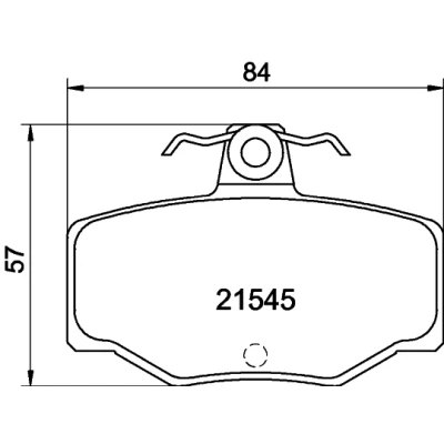 Bilde av HELLA 8DB 355 018 021 Bremseklosser ikke klargjort for slitasjeindikator med bremsecaliperskruer NISSAN: Almera II Hatchback, Primera Hatchback