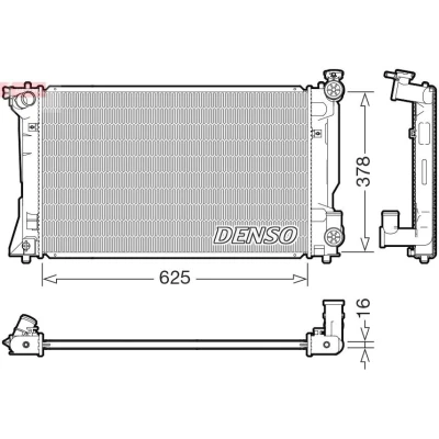 Bilde av DENSO DRM50118 Radiator 624 382 16 TOYOTA: Avensis II Station Wagon