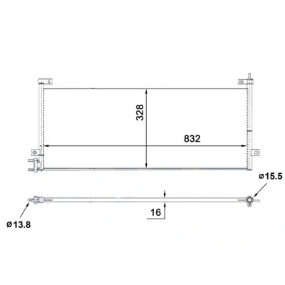 Bilde av MAHLE ORIGINAL AC 884 000S Kondensator uten tørker 832