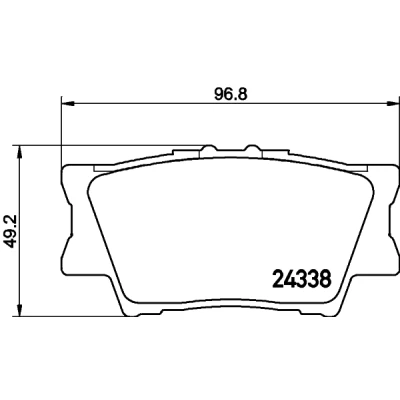 Bilde av HELLA 8DB 355 006 881 Bremseklosser ikke klargjort for slitasjeindikator TOYOTA: RAV4 IV SUV, III Camry VIII Sedan, LEXUS: ES V