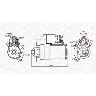 Bilde av MAGNETI MARELLI 063720594010 Starter 12 1,4 11 PEUGEOT: Partner I Van, 206 Hatchback, 307 FIAT: Ducato II Flatvogn lastebil/Chassis