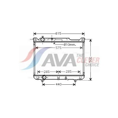 Bilde av AVA COOLING SYSTEMS SZ2099 Radiator Aluminium 425mm 588mm 26mm uten ekspansjonstank Kjøleribber loddet SUZUKI: Grand Vitara XL 7 I SUV (FT