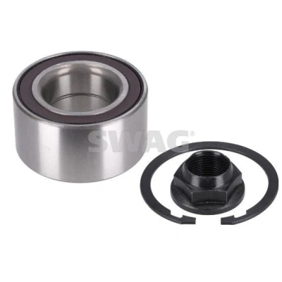 Bilde av SWAG 50 93 8314 Hjullagersett framaksel med akselmutter integrert magnetisk senorring, sikringsring, ABS senorring 72 vinkelrullelager