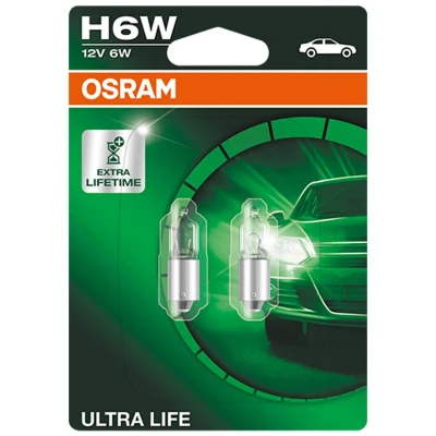 Bilde av OSRAM ULTRA LIFE 64132ULT 02B Lyspærer 12 6 H6W MERCEDES BENZ: E Klasse T modell, S Sedan, BMW: 5 X5, 1 Hatchback, AUDI: A4 B6 Avant