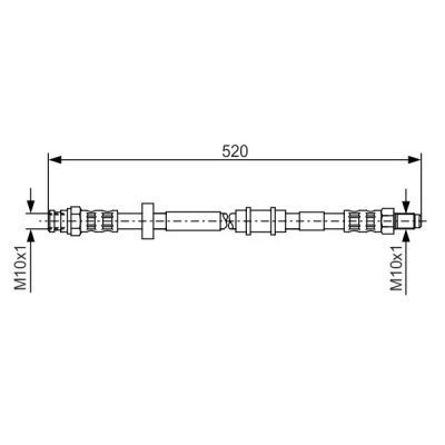 Bilde av BOSCH 1 987 481 158 Bremseslange 498 M10x1