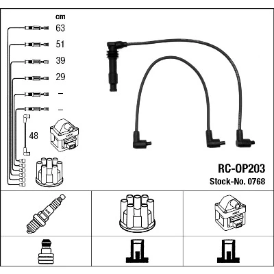 Bilde av NGK 0768 Pluggledninger 5