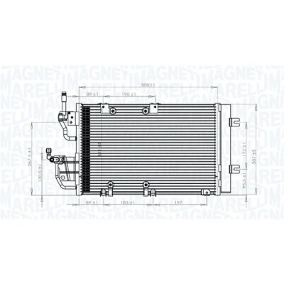 Bilde av MAGNETI MARELLI 350203771000 Kondensator med tørker 508x328x16 328 508 16 OPEL: Zafira B, Astra H GTC, Caravan