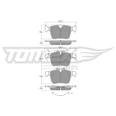 Bilde av Bremseklosser sett TOMEX Brakes TX 60 40