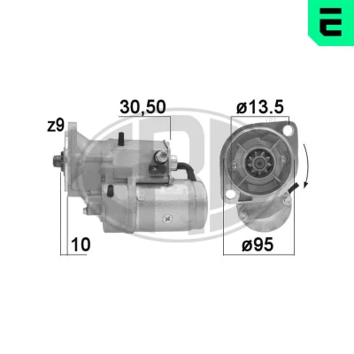 Bilde av Starter isuzu trooper i OE 8 94133 758 2, 3, 4