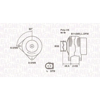 Bilde av MAGNETI MARELLI 063731644010 Dynamo 14V 120A VOLKSWAGEN: Polo V Hatchback, IV III SKODA: Fabia 2, 1 Combi