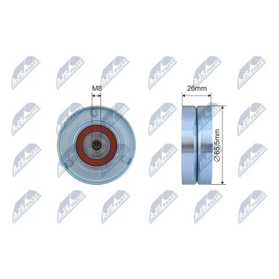 Bilde av Strammerull, kilerem med ribber, citroën,fiat,lancia,peugeot,renault, 5751.77, 5751.A9, 96 28 949 180, 35 966 680, 359 666, 510