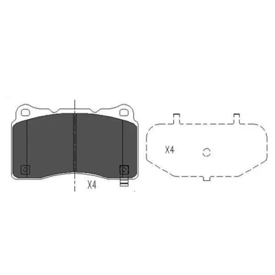 Bilde av KAVO PARTS KBP 8021 Bremseklosser med akustisk slitasjevarsel TESLA: Model S, X, OPEL: Insignia A Sports Tourer, Hatchback