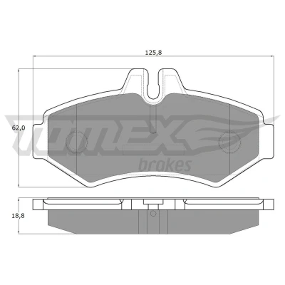 Bilde av TOMEX brakes TX 12 34 Bremseklosser bakaksel klargjort for slitasjeindikator MERCEDES BENZ: G Klasse SUV, Sprinter 3 T Minibuss