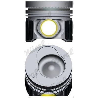Bilde av NÜRAL 87 421000 30 Motorstempel 81 med hylse for boltnut, kjølekanal, kolberingbærer, trapesstempelstang