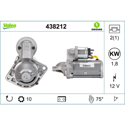 Bilde av VALEO 438212 Starter 12 1,8 10 NEW ORIGINAL PART OPEL: Combo C Varebil / Stasjonsvogn, Astra J Hatchback, Corsa D Hatchback