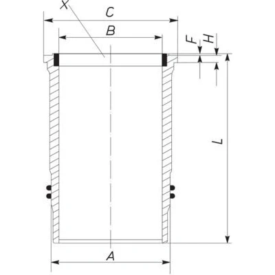 Bilde av Sylinderhylse MAHLE ORIGINAL 227 LW 00109 001