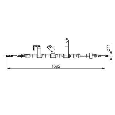Bilde av BOSCH 1 987 482 841 Bremsekabel 1692, 1470