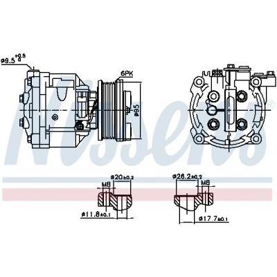 Bilde av AC kompressor NISSENS 891078