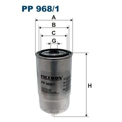 Bilde av FILTRON PP 968/1 Drivstoffilter Påskruingsfilter ALFA ROMEO: 166, GT, FIAT: Stilo Hatchback, Doblo I Cargo