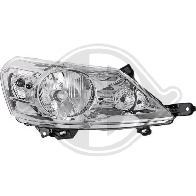 Bilde av DIEDERICHS 3497082 Frontlykter høyre H4 med motor for høydejustering hovedlys