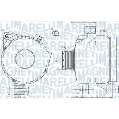Bilde av MAGNETI MARELLI 063731967010 Dynamo 14V 150A VOLVO: V50, S40 II, C30, FORD: KUGA 1