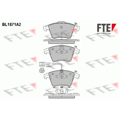 Bilde av Bremseklosser sett FTE BL1871A2