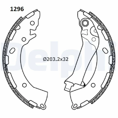 Bilde av DELPHI LS2180 Bremsesko 203 32